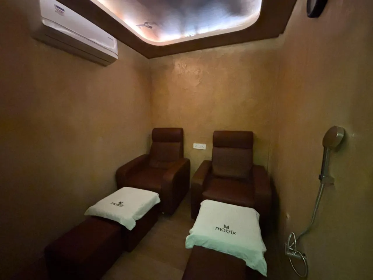 Two recliners in the Sector 11 foot reflexology lounge